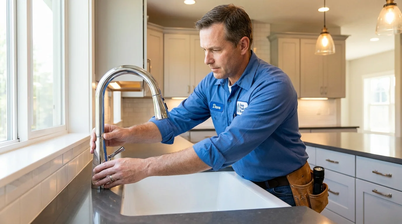 Kitchen faucet installation by Johns Plumbing LLC in Laporte